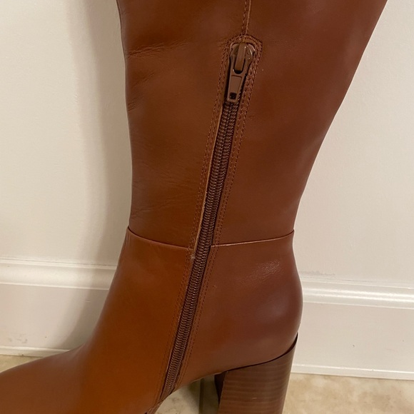 Steve Madden Sierra Tan Leather Heeled Boots Size 6.5 M - Picture 4 of 13